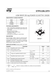STPS120L15TV 数据规格书 1