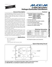 MAX2750EUA+ Datenblatt PDF