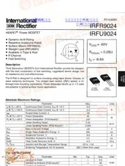 IRFR9024 数据规格书 1