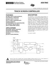 ADS7843EG4 Datenblatt PDF