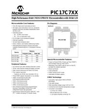 PIC17LC756A-08I/PT 数据规格书 1