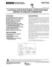 DAC7512N/3K Datenblatt PDF