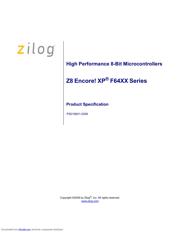 Z8F1621PM020SC datasheet.datasheet_page 1