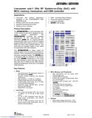 CC1110F16 datasheet.datasheet_page 1