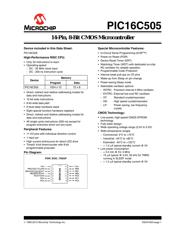 PIC16C505-20/P datasheet.datasheet_page 1