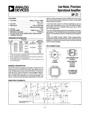 OP-27 datasheet.datasheet_page 1