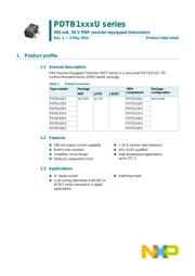 PDTB113EUX 数据规格书 1