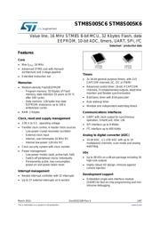 STM8S005C6T6TR 数据规格书 1