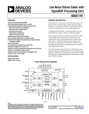 ADAU1781BCPZ 数据规格书 1