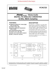PCM1725U Datenblatt PDF