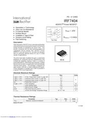 IRF7404TR 数据规格书 1