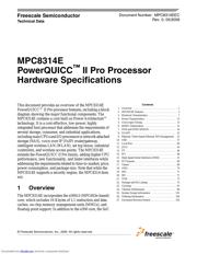 MPC8314EVRAGDA 数据规格书 1