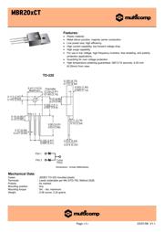 MBR20200CT Datenblatt PDF