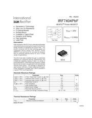 IRF7404TRPBF 数据规格书 1