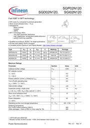 SGP02N120XKSA1106 数据规格书 1