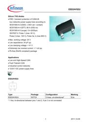 ESD24VS2U E6327 数据规格书 1