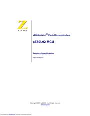 EZ80L92AZ020EC 数据规格书 1
