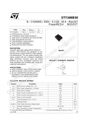 STY34NB50 datasheet.datasheet_page 1