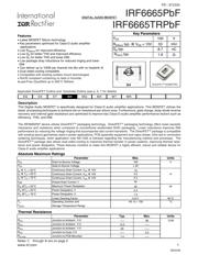IRF6665TRPBF 数据规格书 1