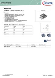 IPB017N10N5 数据规格书 1