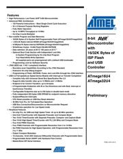 ATMEGA32U4-AUR 数据规格书 1