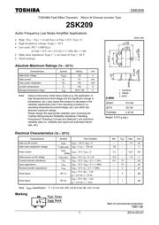 2SK209-GR(TE85L,F) Datenblatt PDF