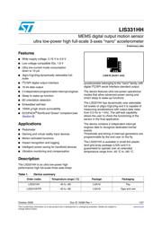 LIS331HH Datenblatt PDF