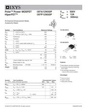 IXFA12N50PTRL 数据规格书 1