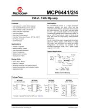 MCP6441T-E/LT 数据规格书 1