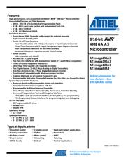 ATXMEGA256A3-MHR 数据规格书 1