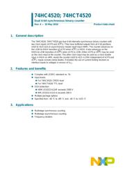 74HC4520D,112 Datenblatt PDF