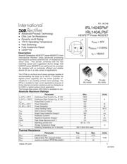IRL1404STRLPBF Datenblatt PDF