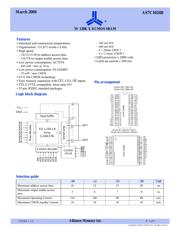 AS7C1024B-15TJIN 数据规格书 1
