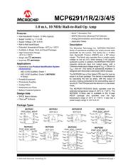 MCP6292-E/SNVAO 数据规格书 1