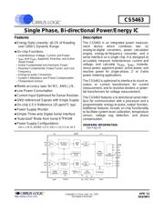 CS5463-IS Datenblatt PDF