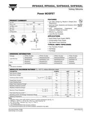 IRF840ASTRRPBF 数据规格书 1