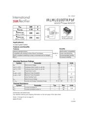 IRLML0100TRPBF 数据规格书 1