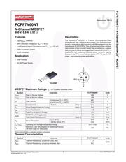 FCPF7N60NT 数据规格书 1