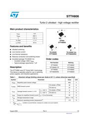 STTH806D datasheet.datasheet_page 1