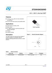 STGW45NC60WD 数据规格书 1