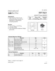 IRF7821 数据规格书 1