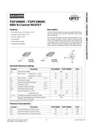 FQPF10N60C 数据规格书 1