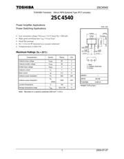 2SC4540 datasheet.datasheet_page 1