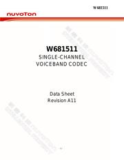 W681511SG TR datasheet.datasheet_page 1