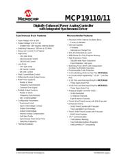 MCP19111T-E/MQ Datenblatt PDF