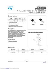 STP36NF06FP Datenblatt PDF