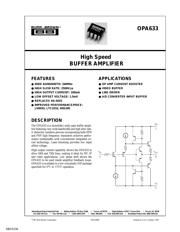 OPA633KP datasheet.datasheet_page 1