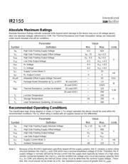 IR2155 数据规格书 2