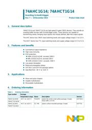 74AHC1G14GV,125 datasheet.datasheet_page 1