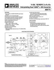 AD9775BSV 数据规格书 1